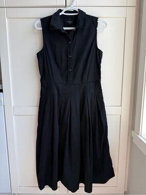 Talbots Sleeveless Fit and Flare Pleated Midi Dress Size 6